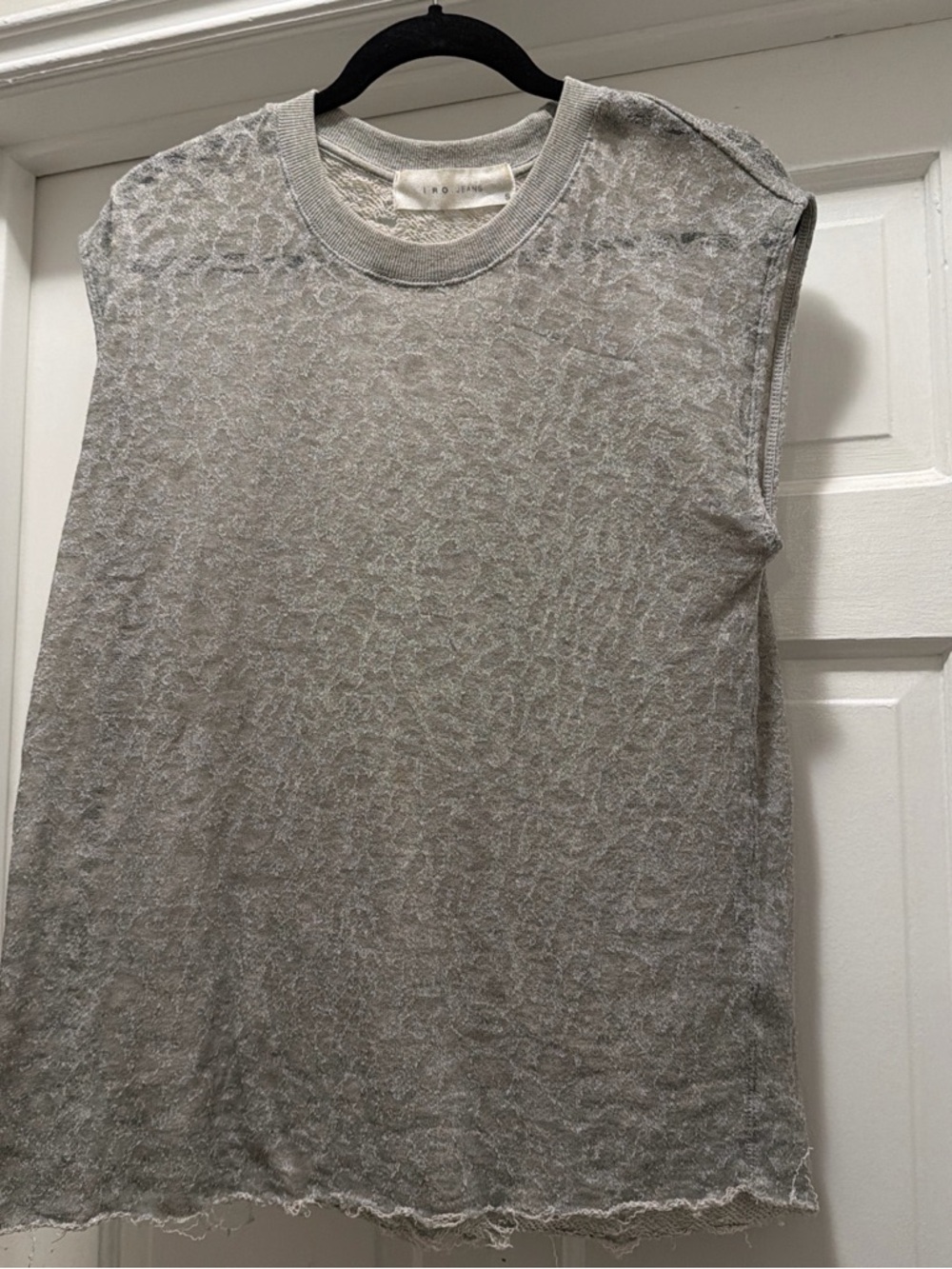 IRO Heather Gray Sleeveless Knit Muscle Tee